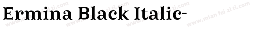 Ermina Black Italic字体转换